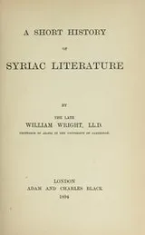 Cover of A short history of Syriac literature