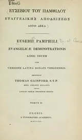 Cover of Evangelicae demonstrationis libri decem