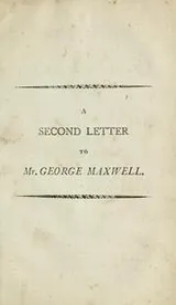 Cover of A second letter from the Rev. James Ashley, Rector of Fleet, to Mr. George Maxwell