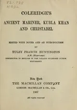 Cover of Coleridge's Ancient mariner ; Kubla Khan ; and, Christabel