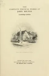 Cover of The complete poetical works of John Milton