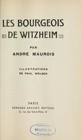 Cover of Les bourgeois de Witzheim