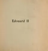 Cover of Edouard II