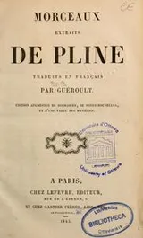 Cover of Morceaux extraits de Pline