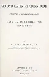Cover of Second Latin reading book