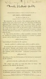 Cover of On osmyl-ditetramin