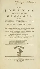Cover of The journal of a tour to the Hebrides