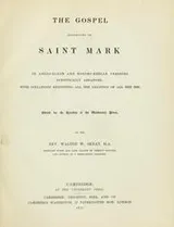 Cover of The gospel according to Saint Mark