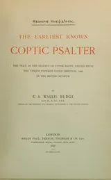 Cover of The earliest known Coptic Psalter