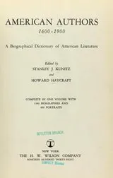 Cover of American authors, 1600 - 1900