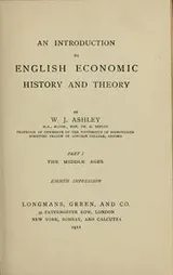 Cover of An introduction to English economic history and the theory ...