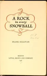 Cover of A rock in every snowball