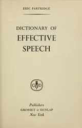 Cover of Dictionary of effective speech