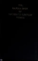 Cover of The Oxford book of sixteenth century verse