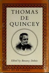Cover of Thomas De Quincey