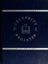 Cover of International celebrity register
