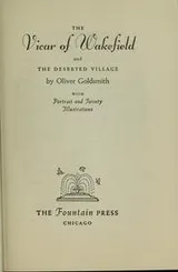 Cover of The Vicar of Wakefield and the deserted village