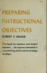 Cover of Preparing objectives for programmed instruction