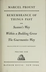 Cover of Remembrance of things past