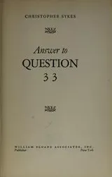Cover of Answer to question 33