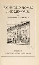 Cover of Richmond homes and memories