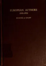 Cover of European authors, 1000-1900