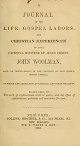 Cover of A journal of the life, gospel labors, and Christian experiences of that faithful minister of Jesus Christ