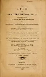 Cover of The life of Samuel Johnson, L.L.D., comprehending an account of his studies and numerous works, in chronological order