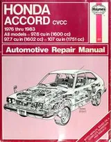 Cover of Honda Accord automotive repair manual