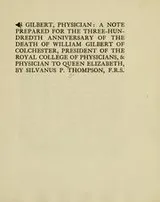 Cover of Gilbert, physician