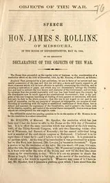 Cover of Objects of the war