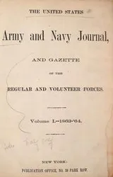 Cover of The United States Army and Navy journal, and gazette of the regular and volunteer forces