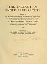 Cover of The pageant of English literature