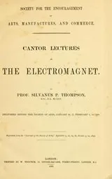 Cover of Cantor lectures on the electromagnet