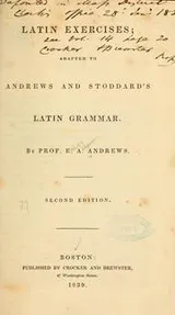 Cover of Latin exercises