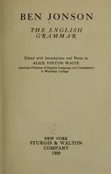 Cover of The English grammar