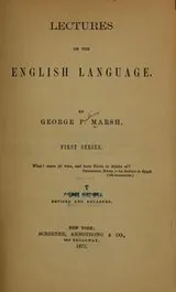 Cover of Lectures on the English language