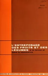 Cover of Entreposage des fruits et des légumes à la ferme et dans le commerce