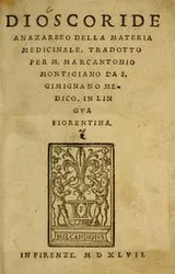 Cover of Dioscoride Anazarbeo della materia medicinale