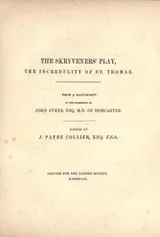 Cover of The Skryveners' play, the Incredulity of St. Thomas