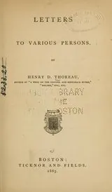 Cover of Letters to various persons