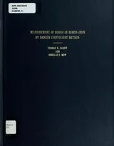 Cover of Measurement of boron in boron-iron by danger coefficient method