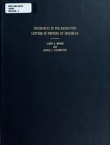 Cover of Resonances in the radiative capture of protons by sulfer-34