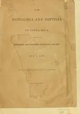 Cover of On the batrachia and reptilia of Costa Rica