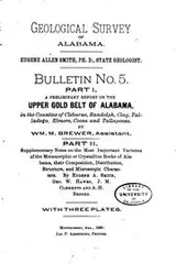 Cover of A Preliminary Report on the Upper Gold Belt of Alabama: In the Counties of Cleburne, Randolph ...