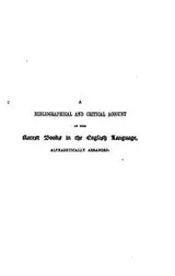 Cover of A bibliographical anc critical account of the rarest books in the English language