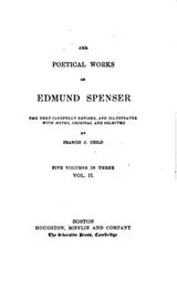 Cover of The poetical works of Edmund Spenser