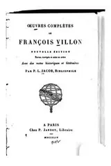Cover of Oeuvres complètes de François Villon