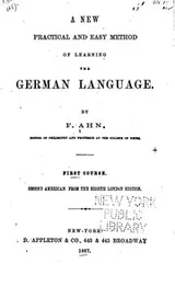 Cover of A New Practical and Easy Method of Learning the German Language ..