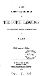 Cover of A new practical grammar of the Dutch language